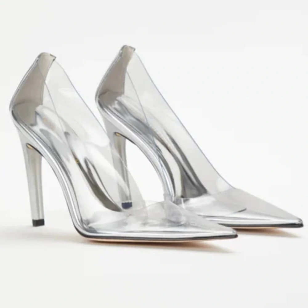 Good American Cinder-F*CKING-RELLA Pump In Glass Clear Size 10 New